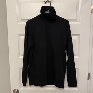 HM silky cotton black turtleneck/rollneck sweater